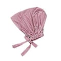 Miniatyrbillede 3 af 5: Kvindes Hætte Hætte Under tørklæde Turban Hætter Bundet Bonnet Elastisk Sovende Hår Hovedbind Blød Beanie Sovehatte (Sæt 4)