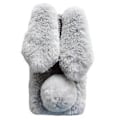 Miniatyrbilde 2 av 5: For Motorola Moto G84 5g Deksel Myk Tpu Furry Hårball Fuzzy Telefondeksel Med Rhinestone Dekor (Lys Grå)