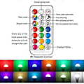 Miniatyrbild 4 av 5: LED-lampa med färgväxling och fjärrkontroll, 10 W E27 RGB + dagsljusvitt 5700 K, perfekt för inredning, scen, bar,