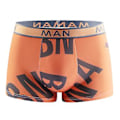Miniatyrbild 1 av 5: Män Seamless Kalsonger Plus Size Lös Bokstav Tryckt Underkläder Andningsbart Snabbtorkande U-formade Boxers Herr Underkläder (XL Orange)