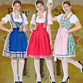 Miniatyrbild 2 av 5: Dam Oktoberfestdräkt, Tysk Dirndlklänning Kostymklänning, för Bayerisk Karnevalfest-r (M Blå)
