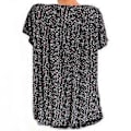 Miniatyrbilde 4 av 5: Dame Pluss Størrelse Trykket Kortarmet T-skjorte V-hals Topp Sommer Casual Løs (4XL rosa)