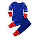 Miniatyrbillede 1 af 4: Børnepigejamasæt til drenge - T-shirt og bukser med Avengers-print (1-2 år Captain America C)