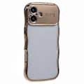 Pikkukuva 3 / 5: iPhone 16 -kuori, galvanoidulla kiharakehyksellä, TPU, läpinäkyvä puhelinkuori (Tyyli D)