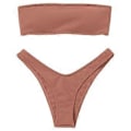 Pikkukuva 1 / 5: Naisten rantabikinisetit, muodikas yksivärinen seksikäs ontto avoselkäinen bikini uimapuku jaettu uimapuku kesä push up (style69)