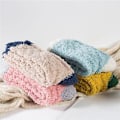 Miniatyrbild 4 av 4: Extremt mysiga kashmirsockor för kvinnor, vintervarma, för sömn, säng, golv, hem, fluffiga (röda)