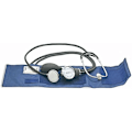 Miniatyrbillede 4 af 5: Blå sort aneroid sphygmomanometer med dobbelt stetoskop manuelt armblodtryksmåler taske til akut service læge konsultation
