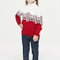 Miniatyrbilde 2 av 5: Julegenser for Familie - Matchende Gensere for Menn, Kvinner og Barn - Stygg Snøfnugg Strikket Pullover Jumper Topper Strikkeplagg (3-4 År Barn)