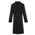 Miniatyrbilde 1 av 5: Fianao Vinterjakke for menn med lange ermer, knapper, kåpe, midtlengde, trenchcoat (2XL Svart)