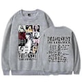Miniatyrbilde 1 av 2: Taylor Swift The Eras Tour Gensers Langarmet Rundhals Casual Jumper Pullover Topper Fans Gaver Til Menn Kvinner Venner (Lys Grå)