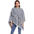 Miniatyrbilde 1 av 5: Elegant sjal med åpen front for kvinner, myk poncho, egnet for vår, høst og vinter