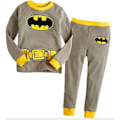 Miniatyrbild 1 av 2: Pojkarnas Långärmade Nattkläder Outfit Spiderman Superman Pyjamas Set (4-5 År Grå Gul Batman)