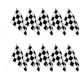 Miniatyrbild 2 av 2: 10 st Rutig Racing Flag Racing Signal Flag Heja Flag Race Rutig Flagga