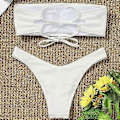 Miniatyrbilde 5 av 5: Dame Strand Bikini Sett, Mote Ensfarget Sexy Hul Åpen Rygg Bikini Badedrakt Delt Badedrakt Sommer Push up( style76)