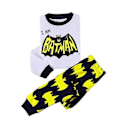 Miniatyrbild 1 av 2: Pojkarnas Långärmade Nattkläder Outfit Spiderman Superman Pyjamas Set (1-2 År Svart Vit Batman)