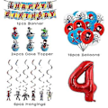Miniatyrbild 5 av 5: Spidey och hans fantastiska vänner födelsedagsfestdekoration Spiderman tema bordsduk kopp tallrik Spidey ballongtillbehör för barn (10 st flaggor)