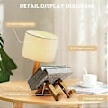 Miniatyrbillede 4 af 5: Unik bordlampe, cool træ kreativ svingarmsdesign, elegant skrivebordslampe til soveværelseslæsning, nyhedsbordlampe med justerbare samlinger til stuen