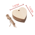 Miniatyrbillede 2 af 5: 20 stk. Træhjerter Malbare Træudskæringer Ubehandlede Træhjertehåndværk