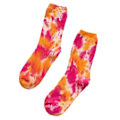 Miniatyrbillede 2 af 5: Mode Wild Skateboard Tykke Bomuldsstrømper Par Tie Dyed Trendy Retro Sok Uni (Sort)