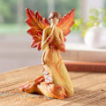 Miniatyrbillede 4 af 5: Desktop Dekoration Efterår Engel Resin Håndværk Ahornblad Engel Ornament