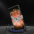 Miniatyrbillede 4 af 5: Wallet Case til Samsung Galaxy A52 4G/5G/A52s 5G, PU Læder Stand 3D Mønster Print Telefon Cover (Crystal Butterfly)
