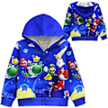 Miniatyrbillede 2 af 3: Super Mario Bros Full Zip Hoodie 3D Digital Trykt Jakke Kappe Børn Langærmet Tegneserie Afslappet Hættetrøje Fødselsdagsgave (6-7 År A)