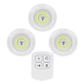 Miniatyrbillede 2 af 5: 3 stk. COB Natlampe Fjernbetjening Timer Dæmpning Natlampe Soveværelse Garderobe Sengelampe