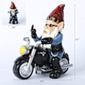 Miniatyrbillede 2 af 3: 1 stk Blå Havegnom Motorcykel Statuer Pynt Udendørs Dekoration