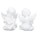 Miniatyrbillede 5 af 5: Kerub Statue Livagtigt Udseende Boglæsning Holdbar Resin Bredt Anvendt Haveengel til Soveværelse Kontor Bibliotek