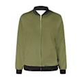 Miniatyrbild 3 av 4: Damjacka, Lättvikts Zip Up Casual Bomberjacka, Ståuppkrage, Kort Ytterplagg, Toppar, XL, Armég Grön