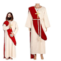 Pikkukuva 1 / 5: Jeesus-asu Aikuisille Miehille Raamatullinen Uskonnollinen Kristuksen Asu Sisältää Vyököyden Oppilaiden Asuihin (S)