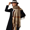 Miniatyrbild 4 av 5: 1 st. Brun Sjal Kvinna Elegant Kashmir Pashmina Sjal För Höst