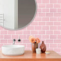 Miniatyrbilde 5 av 5: Flis Peel and Stick Backsplash-fliser, 10-ark Premium selvklebende fliser for kjøkken, sterkere oppgradert lim, rosa klistremerke på Backsplash for kjøkken og bad (12\" × 12\")
