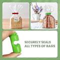 Miniatyrbilde 4 av 5: BagClamp Snack Brødforseglingsklemme Ekstrudering Brødposeklemme Bærbar Pressing Snackposeklemme Plastforseglet Poseholder, A