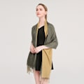 Miniatyrbild 1 av 5: 1 st Grön Elegant Cashmere Pashmina Sjal för Höst Vinter Kvinna
