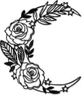 Boho månväggdekoration - Bohemisk månvägg heminredning hängande