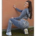 Miniatyrbilde 2 av 4: Fløyelsmyk Juicy Couture Couture-sett for kvinner, nytt (grå L)