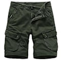 Miniatyrbillede 1 af 2: Mænds Cargo Shorts Sommer Udendørs Vandreture Multi-lomme Arbejde Utility Bukser-r (30 Army Grøn)