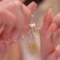 Miniatyrbilde 3 av 5: Zirkon Bue Crystal Blad Inlagt Rhinestones Luksus Ørepynt Kvinners Personlighet Mote Ørepynt Bryllup Smykker Bursdagsgaver-ed157 ( ED1244)