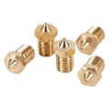 Miniatyrbillede 4 af 5: 5 stk 3D-printerdyse 0,4 mm spids Høj strømning til 1,75 mm filament Messing print hoveddele tilbehør ( )