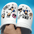 Miniatyrbillede 1 af 5: 10 stk. 3D Clog-Sandaler Pynt (The Office), Sko Charms, Sød