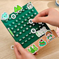 Miniatyrbillede 2 af 5: Kreativitets Trærunde Ringe Kalender DIY Personlig Ferrule Kalender Ornament til Hjem Soveværelse (Rød)