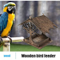 Miniatyrbillede 2 af 5: Udendørs fuglefoderbræt i træ til haven