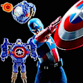 Pikkukuva 3 / 3: Superhero Creative Robot Transformer Lasten Heijastava Kello, Poikien Digitaaliset Rannekellot Helppokäyttöiset Piirroshahmoiset Rannelelut Syntymäpäivälahja (D)