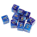 Pikkukuva 2 / 5: 10 KPL D6 Monitahoiset Nopat DND-peliin (Sininen Violetti)