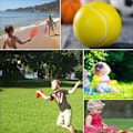 Pikkukuva 3 / 4: Pehmeät vaahtomuoviset tennispallot, 4 kpl vaahtomuov pallot, korkeat pomppivat pehmeät pallot