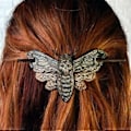 Miniatyrbilde 2 av 5: Halloween Punk Skull Hårklipp Halloween Hårklipp Skadede Butterfly Hode Hårklipp Hodeplagg Retro Plast Harpiks Raven Wing Hårtilbehør (B03 metall)