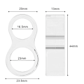 Miniatyrbilde 2 av 5: Dørstopper - 6-pakning, transparent, dobbel dørstopper