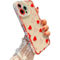 Miniatyrbilde 1 av 5: INS-stil Kjærlighet Hjerte Transparent Deksel For iPhone 13 Pro Max 6.7 I