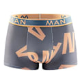 Miniatyrbild 1 av 5: Män Seamless Kalsonger Plus Size Lös Bokstavstryckt Underkläder Andningsbart Snabbtorkande U-formade Boxers Herrunderkläder (2XL Mörkgrå)